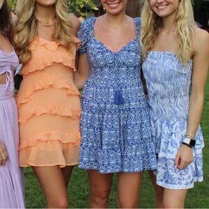 Zara blue mini dress